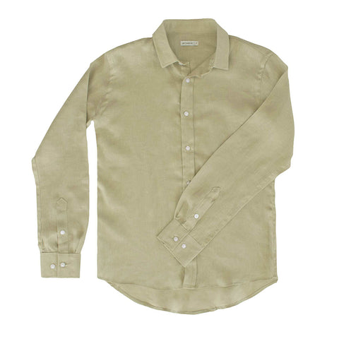 98 Coast Av Linen Shirt Khaki