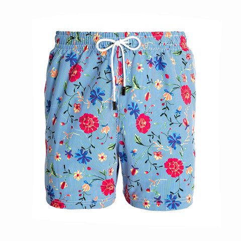 98 Coast Av Floral Stripes Trunks Blue