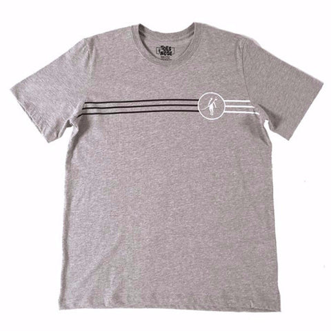 Toes on the Nose Triple Stripe Tee Grey
