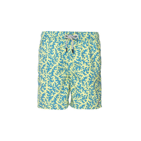 Tom & Teddy Trunks Coral Lime & Blue