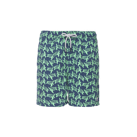 Tom & Teddy Trunks Turtles Green & Navy