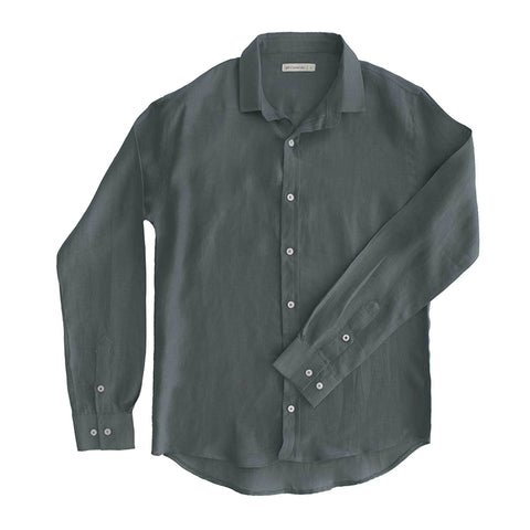 98 Coast Av Linen Shirt Gray