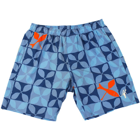 Toes on the Nose Fish & Paddle Volley Trunks Blue
