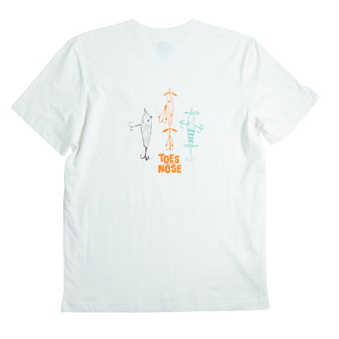 Toes on the Nose Lures Tee White